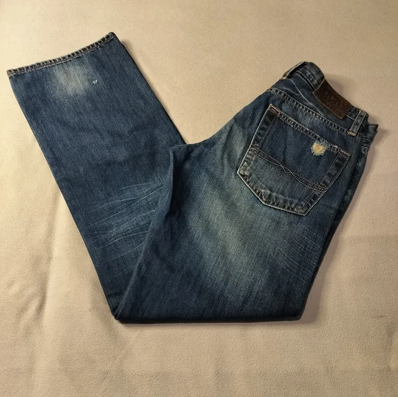 Lucky Brand Men's Vintage Straight R Distressed Blue Denim Jeans Sz 31/32 - Picture 14 of 16